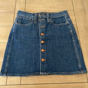 Madewell short denim skirt